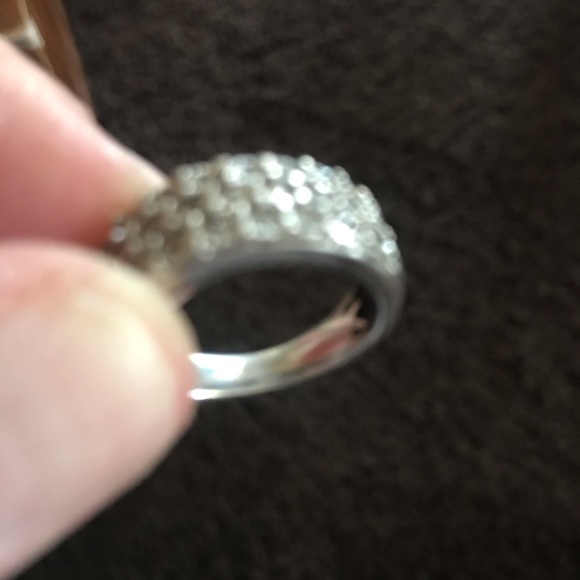 Sterling silver wide pave ring💙 - Picture 5 of 7